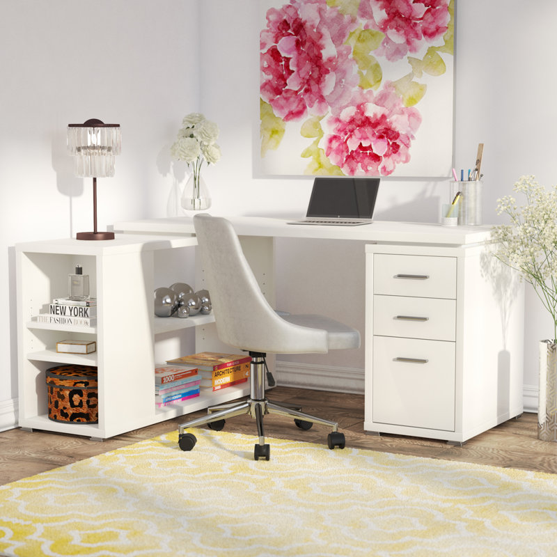 Willa Arlo Interiors Drewes LShaped Desk & Reviews Wayfair
